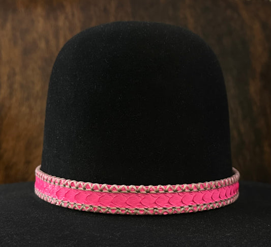 Hallett Peak Python Center Cut Hatband - Pink