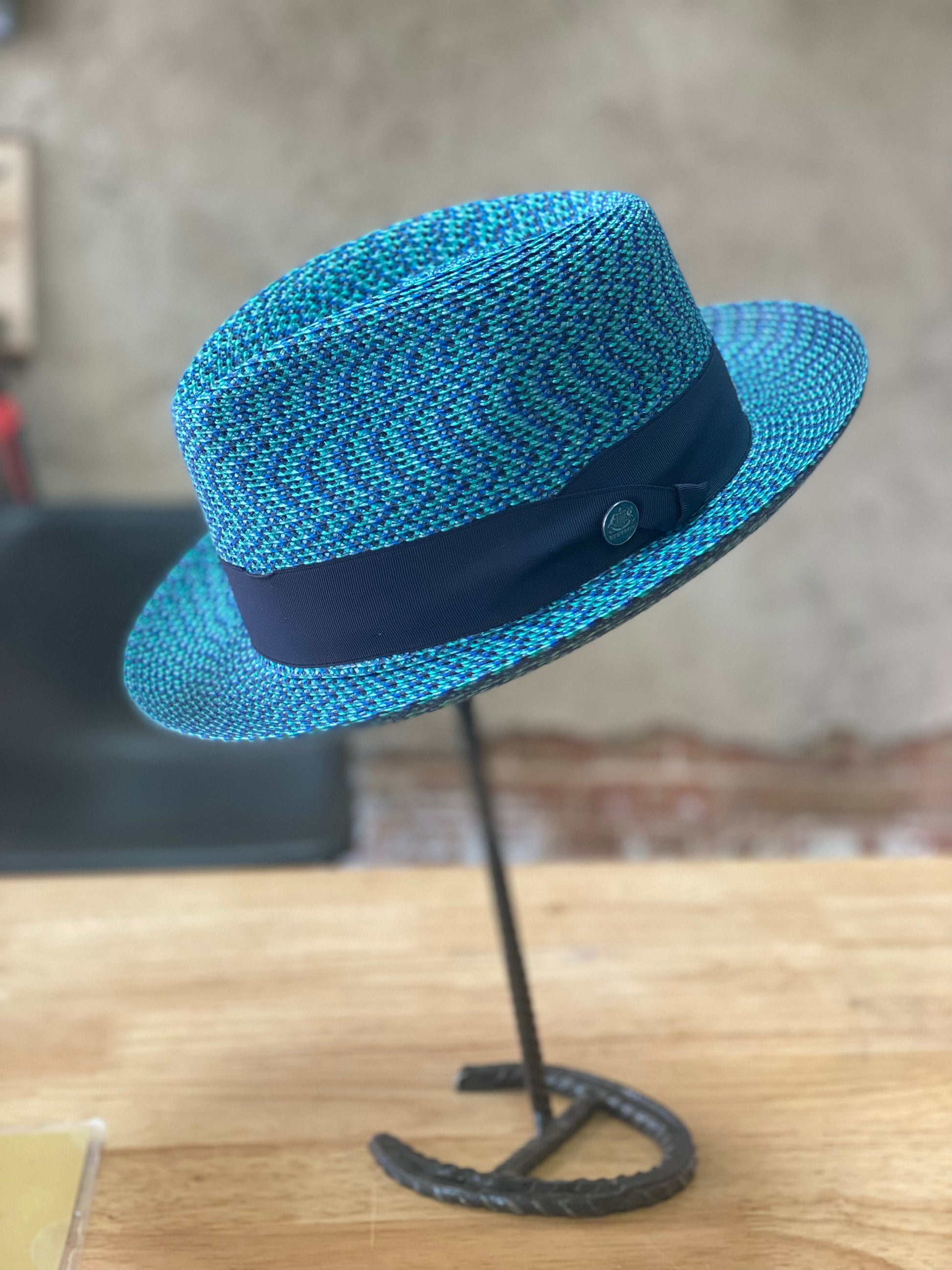 Stetson Whitehall Milan Straw Fedora Hat McKinney Hat Company
