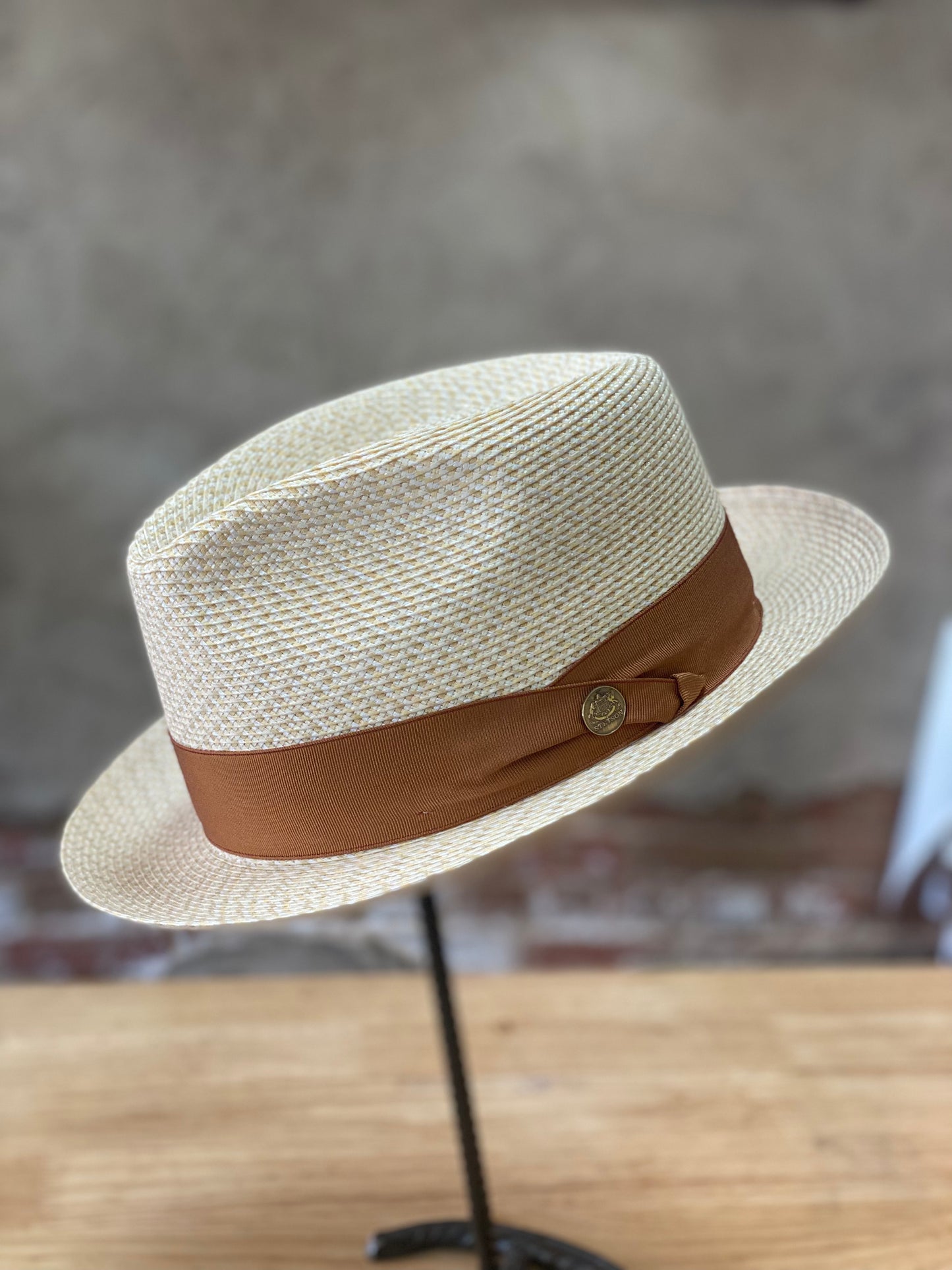 Stetson Whitehall Milan Straw Fedora Hat