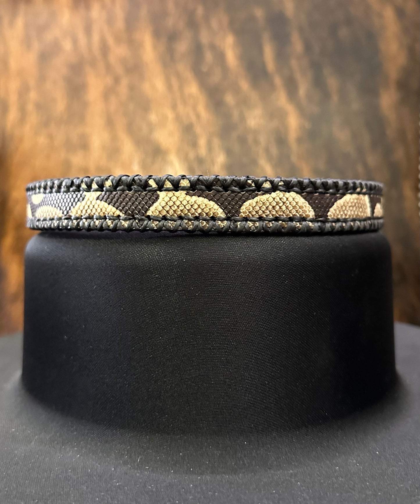 Hallett Peak Antique Python Skin Hatband