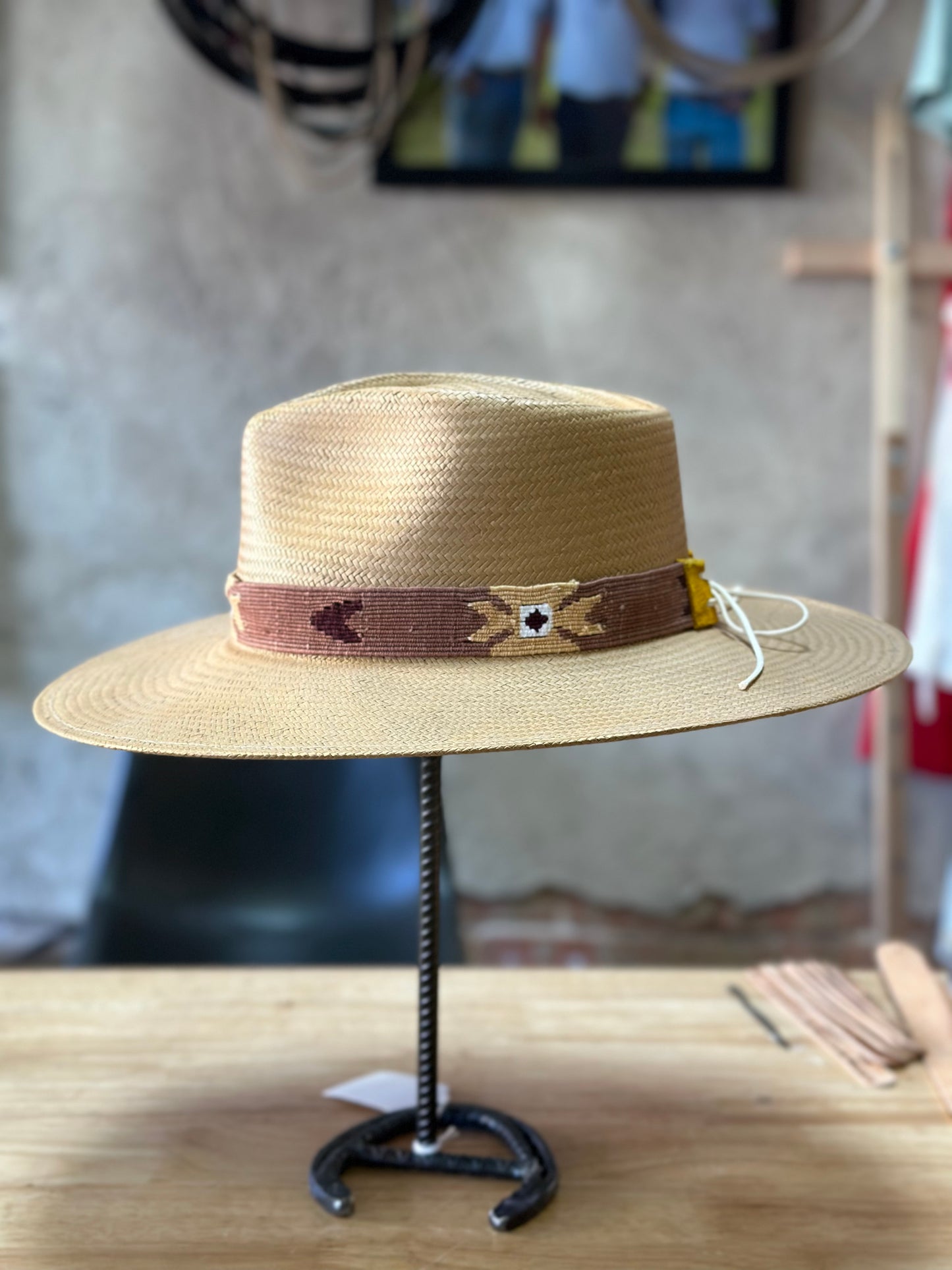 Stetson Sol Straw Flat Brim Hat
